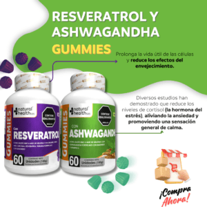 Gomitas - Combo Resveratrol y Ashawagandha